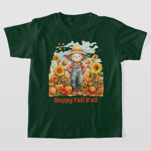 Happy Fall Seasonal add text scarecrow T-Shirt