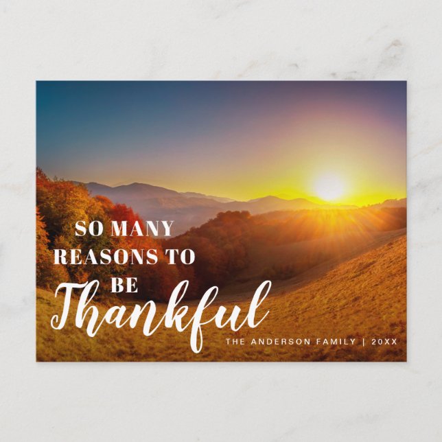 happy fall Thanksgiving Postcard (Front)