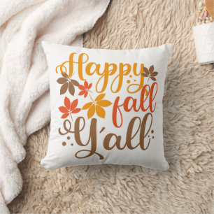 Happy Fall to Y'all Cushion