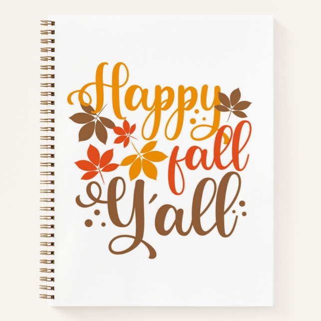 Happy Fall to Y'all Notebook (Front)