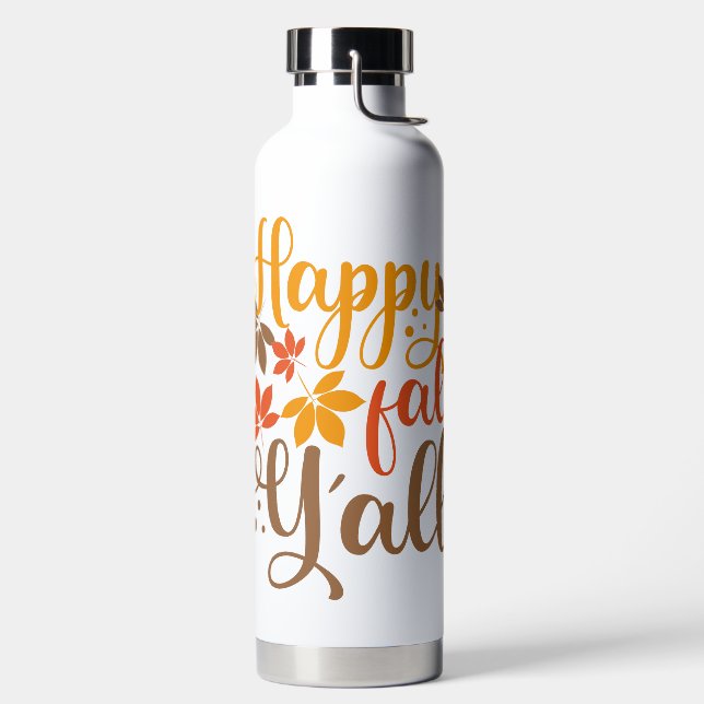 Happy Fall to Y'all Water Bottle (Left)