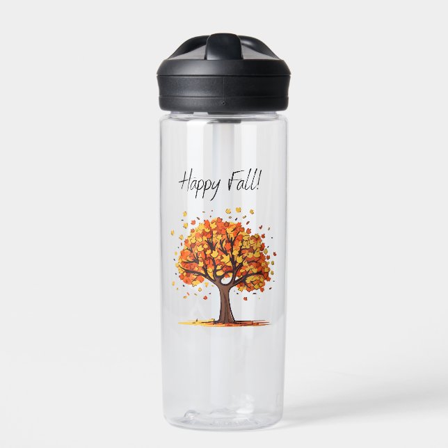 Happy Fall! Water Bottle (Front)