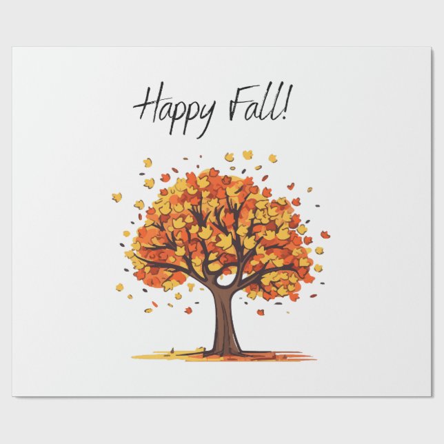 Happy Fall! Wrapping Paper (Flat)