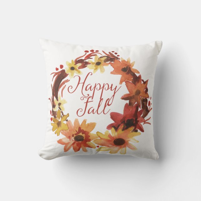 Happy Fall Wreath Cushion (Front)