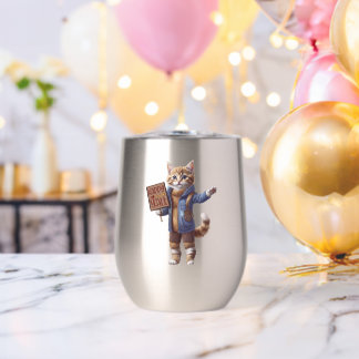 Happy Fall Y’all Autumn Cat Tumbler