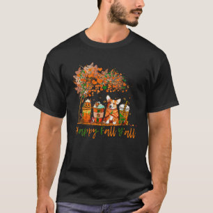 Happy Fall Y all Autumn Corgi Halloween Pumpkin Sp T-Shirt