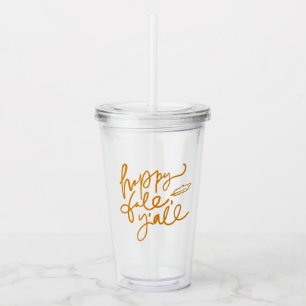 Happy Fall Y'all Acrylic Tumbler