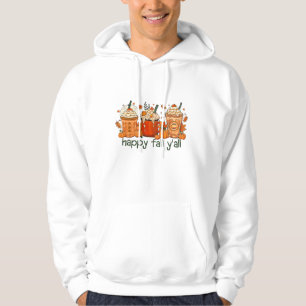 Happy Fall Y'all, Autumn and Pumpkin Spice Hoodie