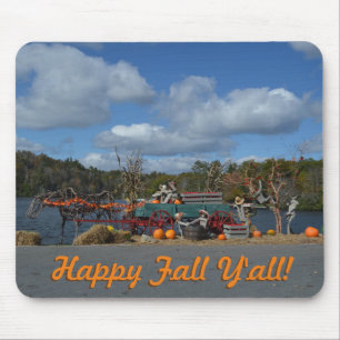 Happy Fall Y'all Autumn Festival Display By Water Mouse Mat