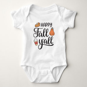 Happy Fall Y'all Baby Bodysuit