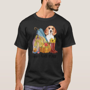 Happy Fall Yall Beagle Dog Mum Fall Autumn Beagle T-Shirt