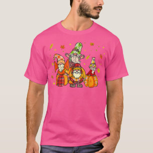 Happy Fall Yall Buffalo Pumpkin Autumn Gnomes Fal T-Shirt