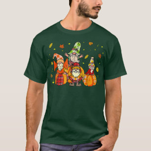 Happy Fall Yall Buffalo Pumpkin Autumn Gnomes Fal T-Shirt