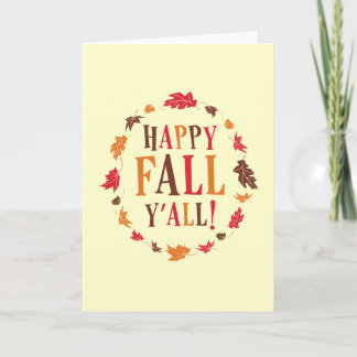 Happy Fall Y'all Card