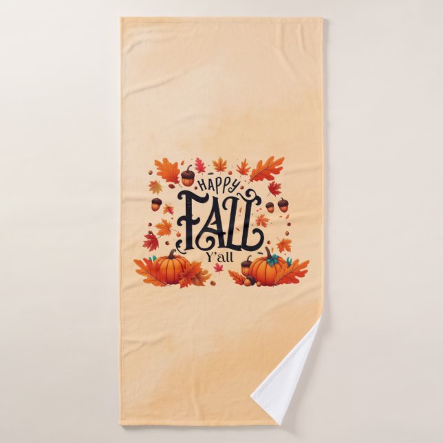 Happy Fall Y'all classic  Bath Towel (Bath Towel)