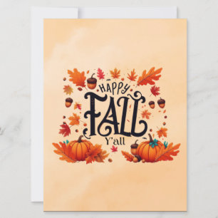 Happy Fall Y'all classic  Holiday Card