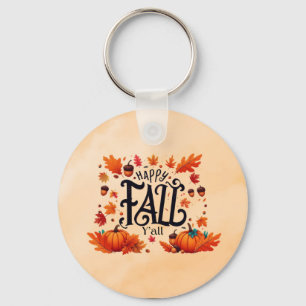 Happy Fall Y'all classic Key Ring
