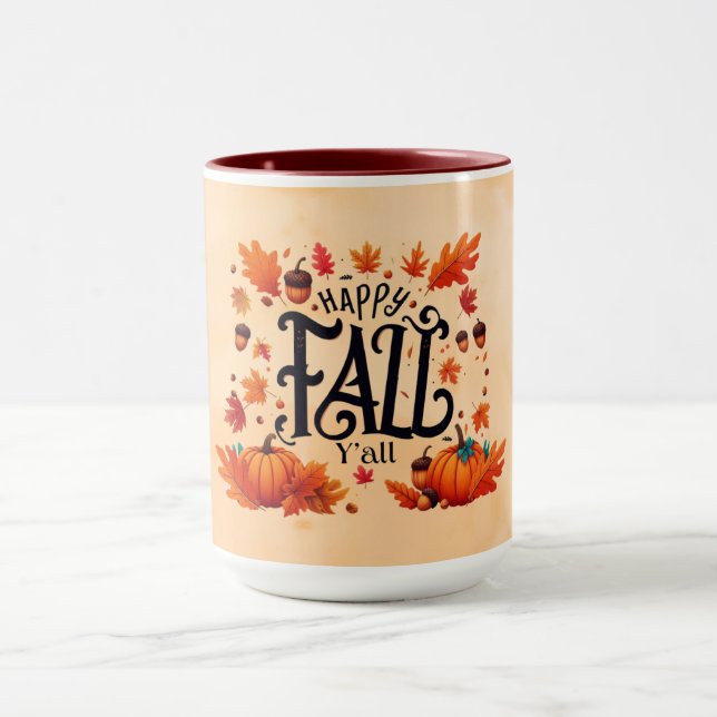 Happy Fall Y'all classic  Mug (Center)
