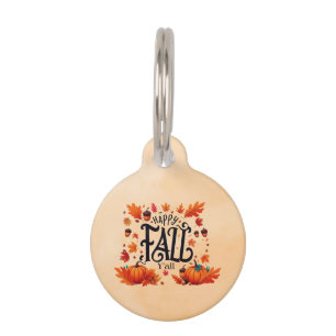 Happy Fall Y'all classic Pet Tag
