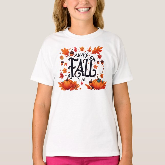 Happy Fall Y'all classic  T-Shirt (Front)