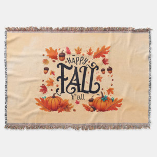 Happy Fall Y'all classic Throw Blanket