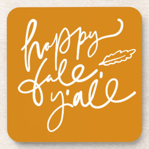 Happy Fall Y'all Coaster