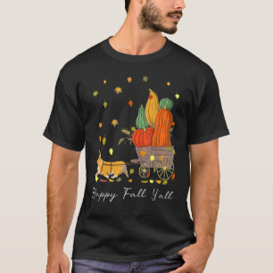 Happy Fall Y'All Corgi & Pumpkin Autumn Leaves Tha T-Shirt