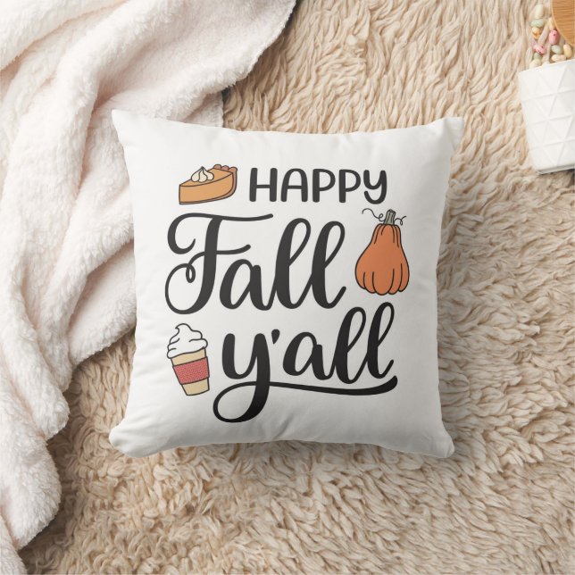 Happy Fall Y'all Cushion (Blanket)