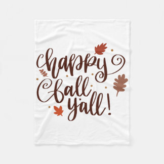 Happy Fall Yall Fleece Blanket