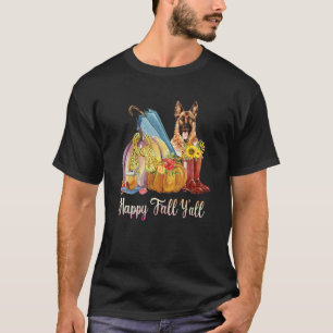 Happy Fall Yall German Shepherd Dog Mum Pumpkin Th T-Shirt