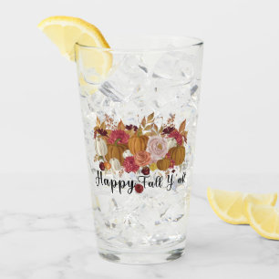 Happy Fall Y'all Glass