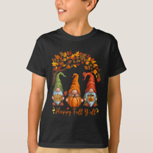 Happy Fall Y'all Gnome Autumn Gnomes Pumpkin Spice T-Shirt