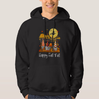 Happy Fall Y'all Gnome Friend Pumpkin Funny Autumn Hoodie
