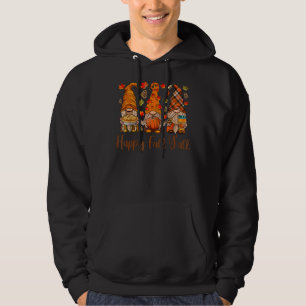 Happy Fall Y'all Gnome Pumpkin Autumn Leaves Thank Hoodie