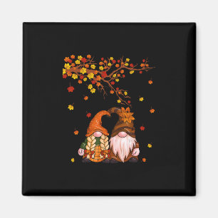 Happy Fall Y'all Gnome Pumpkin Autumn Leaves Thank Magnet