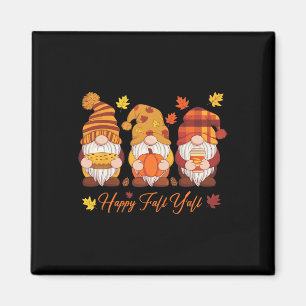 Happy Fall Y'all Gnome Pumpkin Autumn Thanksgiving Magnet
