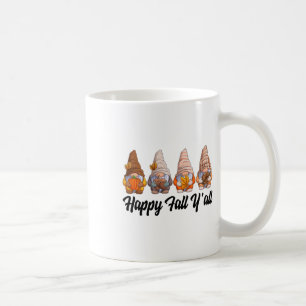 Happy Fall Y'all Gnome Pumpkin Funny Autumn Gnomes Coffee Mug