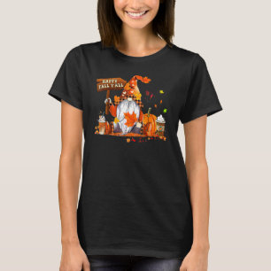 Happy Fall Yall Gnomes Pumpkin Coffee Autumn Thank T-Shirt