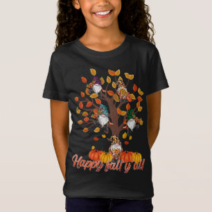 Happy Fall Yall Gnomies With Pumpkin Decor For Aut T-Shirt