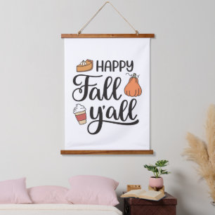 Happy Fall Y'all Hanging Tapestry