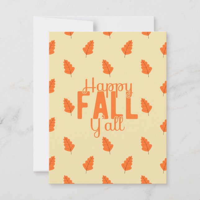 Happy Fall Yall Holiday Card (Front)