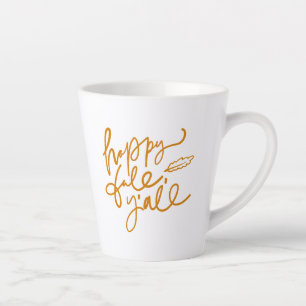 Happy Fall Y'all Latte Mug