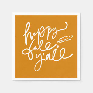 Happy Fall Y'all Napkin