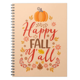 Happy fall y'all notebook