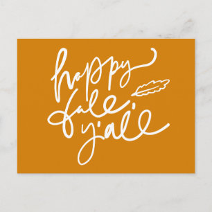 Happy Fall Y'all Postcard