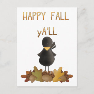 Happy Fall Y'All Postcard