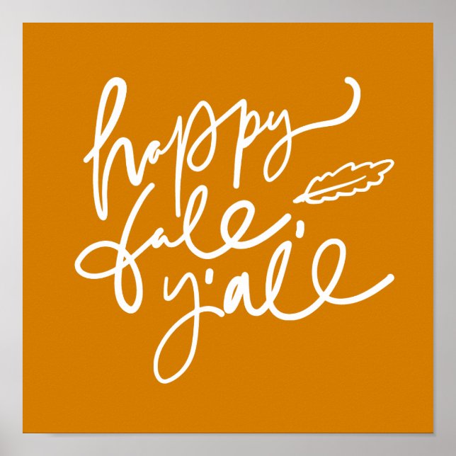 Happy Fall Y'all Poster (Front)