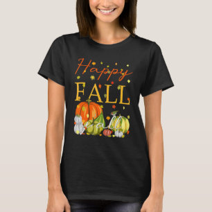 Happy Fall Y'all Pumpkin & Autumn Leaves Thanksgi T-Shirt
