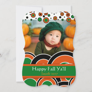 Happy Fall Ya'll Pumpkin Patch Photo Card