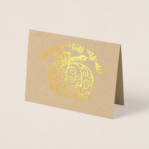Happy Fall Y'all! Real Foil Foil Card